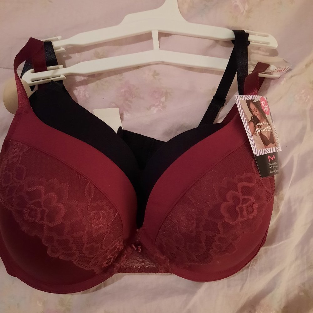 Maidenform 2 pack push-up bras 36DD NWT